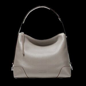 Michael Kors Large Crosby Pearl Grey Shoulder BAG NWT
